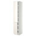 IKEA METOD МЕТОД Висока шафа з полицями / 2 дверцят, білий / Veddinge білий, 40x60x220 см 39468520 | 394.685.20