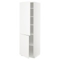 IKEA METOD МЕТОД Висока шафа з полицями / 2 дверцят, білий / Veddinge білий, 60x60x200 см 39456169 394.561.69