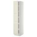 IKEA METOD МЕТОД Висока шафа з полицями, білий / Bodbyn кремовий, 40x60x200 см 39464292 394.642.92