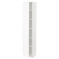 IKEA METOD МЕТОД Висока шафа з полицями, білий Enköping / білий імітація дерева, 40x37x200 см 19473513 | 194.735.13