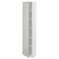 IKEA METOD Висока шафа з полицями, білий / Хавсторп світло-сірий, 40x37x200 см 79538366 795.383.66