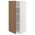 IKEA METOD Висока шафа з полицями, білий / Імітація коричневого горіха, 60x60x140 см 29519761 | 295.197.61