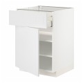 IKEA METOD МЕТОД / MAXIMERA МАКСІМЕРА Шафа підлогова з ящиком / дверцятами, білий / Stensund білий, 60x60 см 79469037 794.690.37