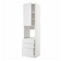 IKEA METOD МЕТОД / MAXIMERA МАКСІМЕРА Висока шафа для духовки, білий / Stensund білий, 60x60x240 см 29466970 294.669.70