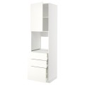 IKEA METOD МЕТОД / MAXIMERA МАКСІМЕРА Висока шафа для духовки, білий / Vallstena білий, 60x60x220 см 69507450 695.074.50