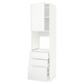 IKEA METOD МЕТОД / MAXIMERA МАКСІМЕРА Висока шафа для духовки, білий / Voxtorp матовий білий, 60x60x220 см 69466459 | 694.664.59