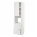 IKEA METOD МЕТОД / MAXIMERA МАКСІМЕРА Висока шафа для духовки, білий / Stensund білий, 60x60x240 см 29464099 294.640.99