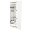 IKEA METOD МЕТОД / MAXIMERA МАКСІМЕРА Висока шафа з відділенням для аксесуарів для прибирання, білий / Ringhult білий, 60x60x200 см 79343849 | 793.438.49