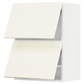 IKEA METOD МЕТОД Навісна горизонтальна шафа / 2 дверей, білий / Vallstena білий, 60x80 см 59507281 595.072.81
