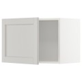 IKEA METOD МЕТОД Настінна шафа, білий / Lerhyttan світло-сірий, 60x40 см 09463350 094.633.50