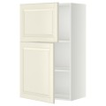 IKEA METOD МЕТОД Навісна шафа з полицями / 2 дверцят, білий / Bodbyn кремовий, 60x100 см 69465148 694.651.48