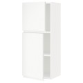 IKEA METOD МЕТОД Навісна шафа з полицями / 2 дверцят, білий / Voxtorp матовий білий, 40x100 см 19464882 194.648.82