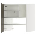 IKEA METOD МЕТОД настінн шаф д/витяжки з полиц/дверц, білий/Havstorp коричнево-бежевий, 60x60 см 99558650 | 995.586.50