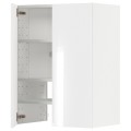 IKEA METOD МЕТОД Навісна шафа з полицею / дверцями, білий / Ringhult світло-сірий, 60x80 см 39504537 395.045.37