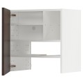 IKEA METOD МЕТОД Навісна шафа з полицею / дверцями, білий / Sinarp коричневий, 60x60 см 49505348 495.053.48