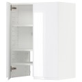 IKEA METOD МЕТОД Навісна шафа з полицею / дверцями, білий / Voxtorp глянцевий / білий, 60x80 см 09504548 095.045.48