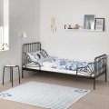 IKEA MINNEN МІННЕН Розсувне ліжко, чорний, 80x200 см 50304235 | 503.042.35