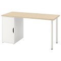 IKEA MITTCIRKEL / ALEX Письмовий стіл, яскравий сосновий/білий ефект, 140x60 см 89521718 895.217.18
