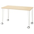 IKEA MITTCIRKEL / KRILLE Письмовий стіл, білий з ефектом сосни, 120x60 см 59508676 595.086.76