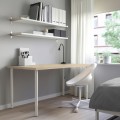 IKEA MITTCIRKEL / OLOV Письмовий стіл, яскравий сосновий/білий ефект, 140x60 см 99508764 | 995.087.64