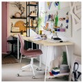 IKEA MITTCIRKEL / TILLSLAG Письмовий стіл, яскравий сосновий/білий ефект, 140x60 см 09508754 095.087.54