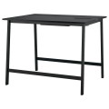 IKEA MITTZON стіл для конференцій, ясеневий шпон чорна морилка / чорний, 140x108x105 см 39533455 | 395.334.55