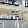 IKEA MITTZON стіл для конференцій, ясеневий шпон чорна морилка / білий, 140x108x75 см 59533398 595.333.98