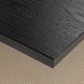 IKEA MITTZON стіл для конференцій, ясеневий шпон чорна морилка / чорний, 140x108x105 см 39533455 | 395.334.55