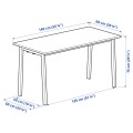IKEA MITTZON стіл для конференцій, дубовий шпон / білий, 140x68x75 см 79532920 795.329.20