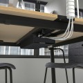 IKEA MITTZON стіл для конференцій, дубовий шпон / чорний, 140x108x75 см 99533400 | 995.334.00
