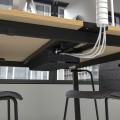 IKEA MITTZON стіл для конференцій, дубовий шпон / чорний, 140x108x105 см 19533461 | 195.334.61