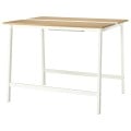 IKEA MITTZON стіл для конференцій, дубовий шпон / білий, 140x108x105 см 69533468 | 695.334.68