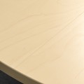 IKEA MITTZON стіл для конференцій, кругла береза / чорний шпон, 120x75 см 39530428 | 395.304.28