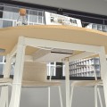 IKEA MITTZON стіл для конференцій, дуб круглий / білий шпон, 120x75 см 59530502 595.305.02