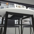 IKEA MITTZON стіл для конференцій, круглий білий / чорний, 120x75 см 89530435 | 895.304.35