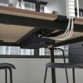 IKEA MITTZON стіл для конференцій, горіх / чорний, 140x108x75 см 39533422 395.334.22
