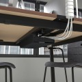 IKEA MITTZON стіл для конференцій, горіх / чорний, 140x108x105 см 09533471 | 095.334.71