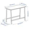 IKEA MITTZON стіл для конференцій, дубовий шпон / білий, 140x68x105 см 39533064 | 395.330.64