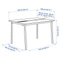IKEA MITTZON стіл для конференцій, горіх / білий, 140x108x75 см 99533424 995.334.24