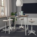 IKEA MITTZON стіл для конференцій, горіх / білий, 140x108x105 см 69533473 | 695.334.73