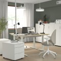 IKEA MITTZON письмовий стіл, береза / білий шпон, 120x60 см 39525851 | 395.258.51