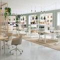 IKEA MITTZON стіл регульований, електрична береза / білий шпон, 140x60 см 89528239 895.282.39