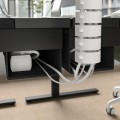 IKEA MITTZON стіл регульований, електричний чорний ясеневий шпон / чорний, 160x80 см 49530201 495.302.01