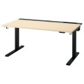 IKEA MITTZON стіл регульований, електрична береза / чорний шпон, 140x80 см 49528585 495.285.85