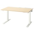 IKEA MITTZON стіл регульований, електрична береза / білий шпон, 120x80 см 19513953 195.139.53