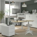 IKEA MITTZON стіл регульований, електрична береза / білий шпон, 140x80 см 19528619 195.286.19