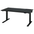 IKEA MITTZON стіл регульований, електричний чорний ясеневий шпон / чорний, 140x80 см 79528942 795.289.42