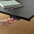 IKEA MITTZON стіл регульований, електричний чорний ясеневий шпон / чорний, 120x80 см 99527748 | 995.277.48