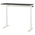 IKEA MITTZON стіл регульований, електричний ясеневий шпон чорна морилка / білий, 140x60 см 49528284 495.282.84
