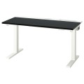IKEA MITTZON стіл регульований, електричний ясеневий шпон чорна морилка / білий, 120x60 см 89526607 895.266.07